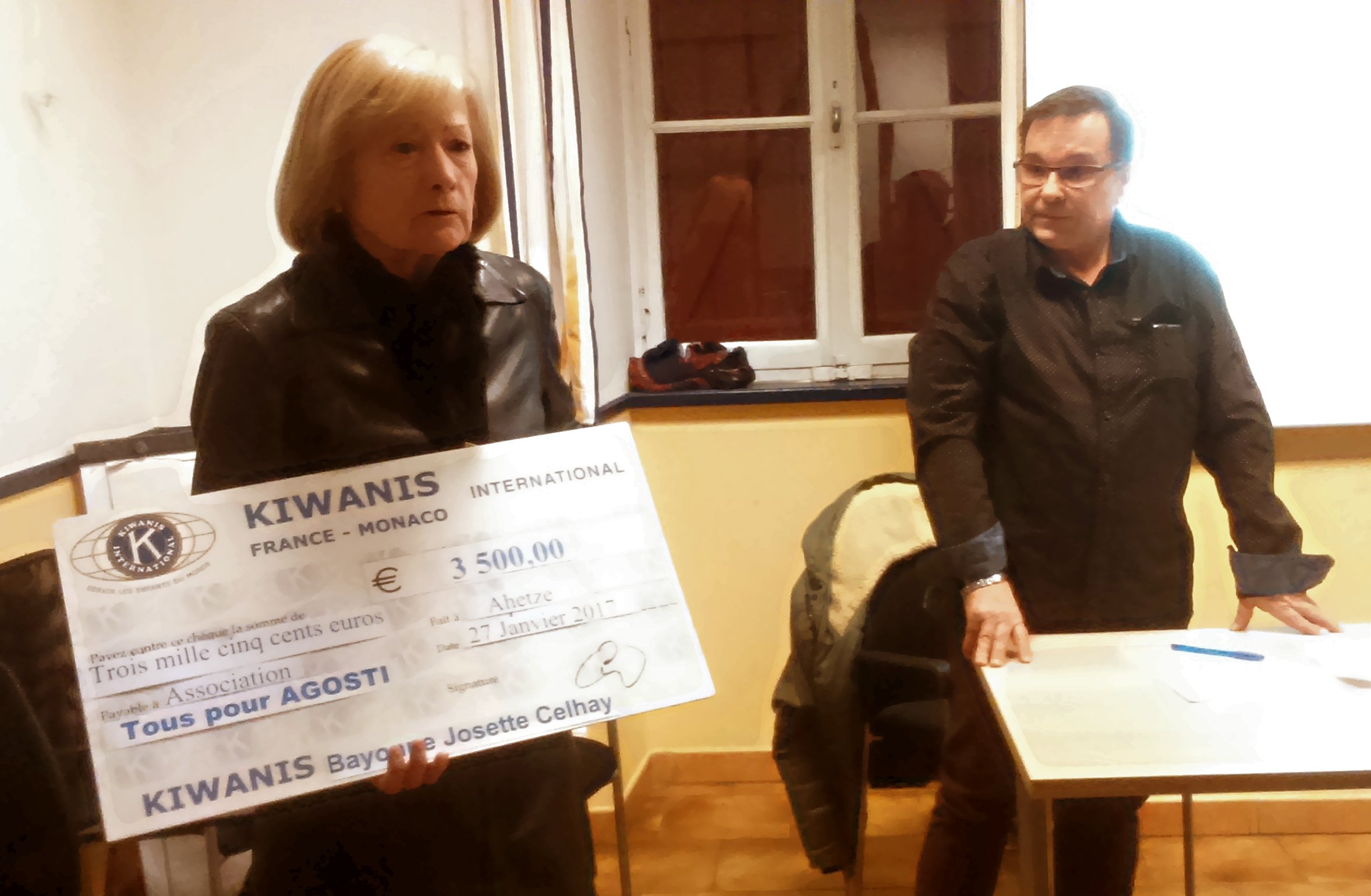 6500€ de dons par le Kiwanis Bayonne Josette Celhay