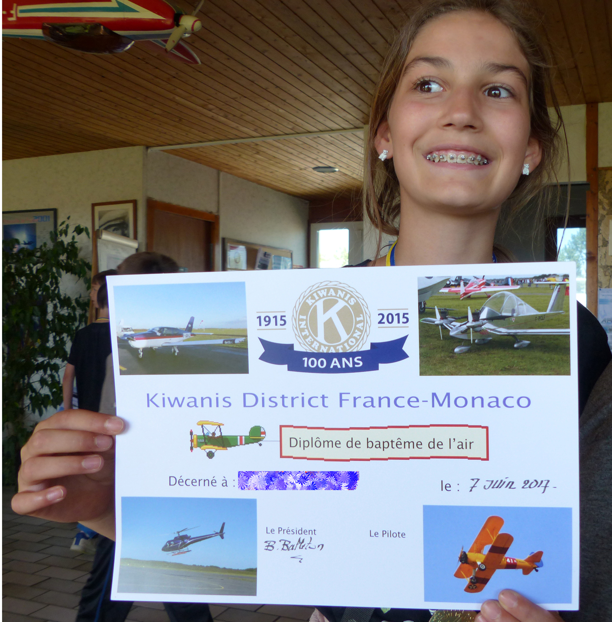 Splendide météo pour les baptêmes de l’air Kiwanis