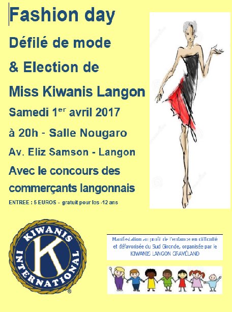 FASHION DAY & ELECTION « MISS KIWANIS LANGON »
