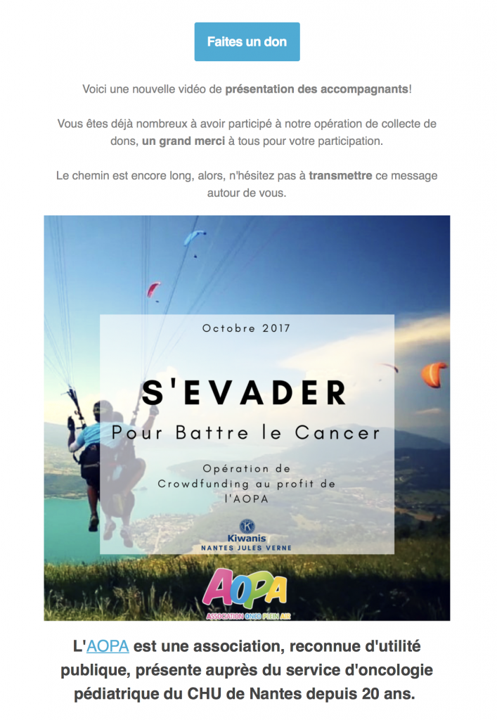 S'évader pour battre le cancer 1