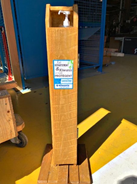 LE KIWANIS DE BLOIS SE LANCE DANS LA FABRICATION DE DISTRIBUTEURS DE GEL HYDROALCOOLIQUE