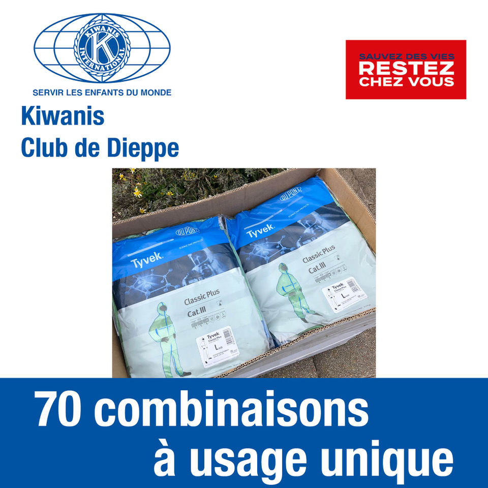Le Kiwanis Club de Dieppe Vs Covid-19