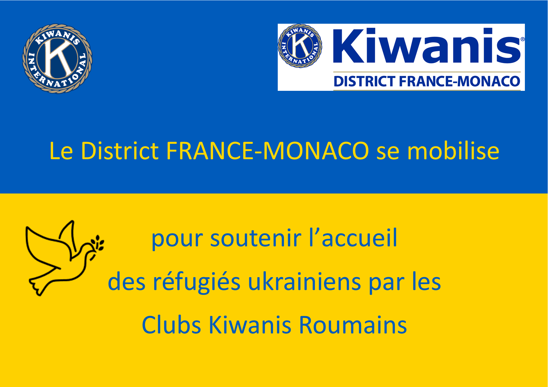 Le District FranceMonaco se mobilise Kiwanis