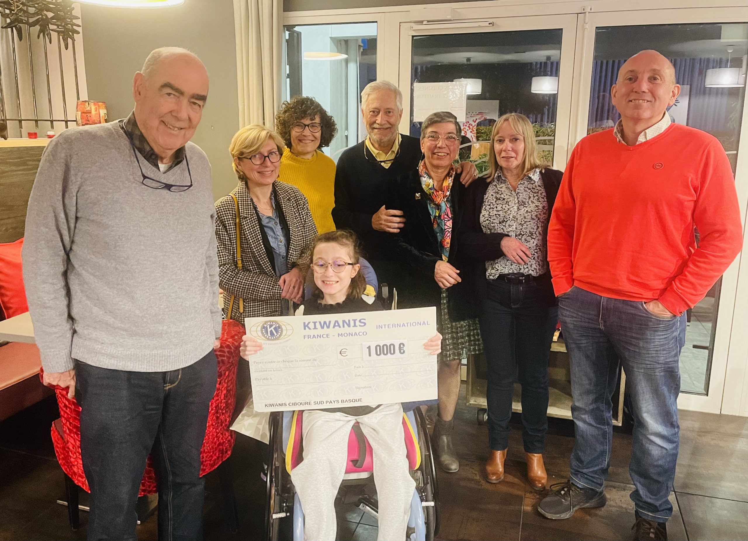 Le club kiwanis Ciboure aide Juliette