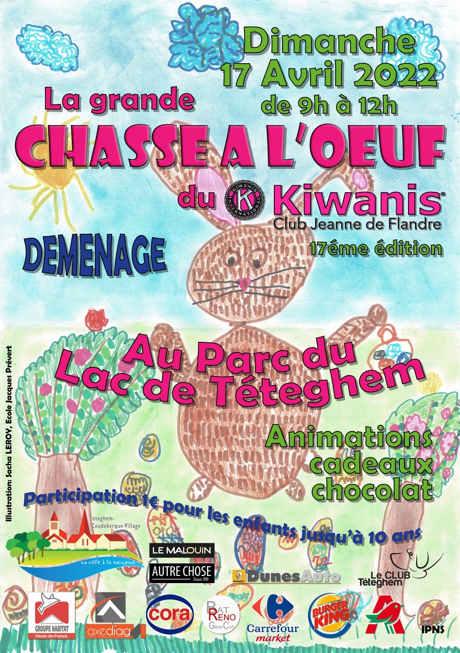 17ème chasse à l’œuf du club KIWANIS Jeanne de Flandre