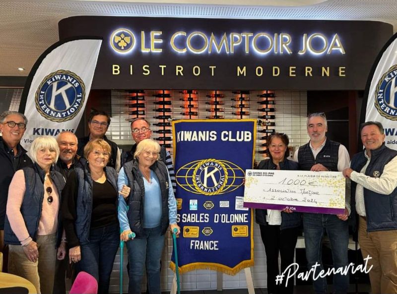 REMISE DON Casino JOA des Pins KIWANIS SABLES D&rsquo;OLONNE