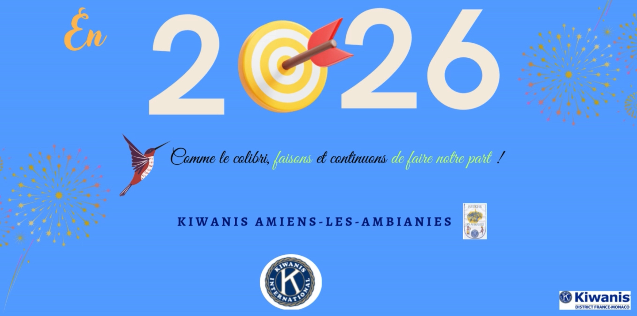 Le Kiwanis AMIENS LES AMBIANIES vous adresse ses Meilleurs Vœux